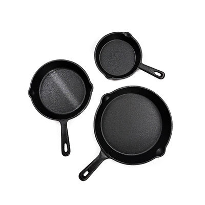 Лоток Skillet литого железа 6/8/10 дюймов с длинной ручкой для домашнего и на открытом воздухе