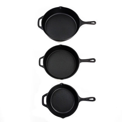 Лоток Skillet литого железа 6/8/10 дюймов с длинной ручкой для домашнего и на открытом воздухе