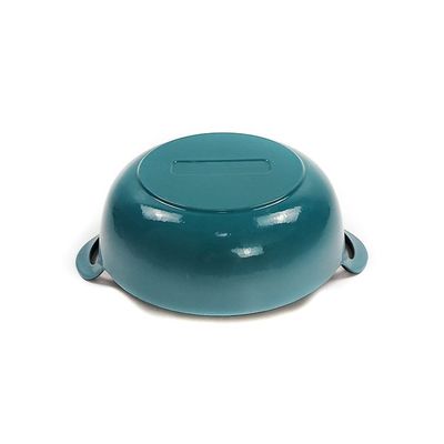 Белое блюдо сотейника эмали сотейника литого железа полностью стеклянная верхняя часть