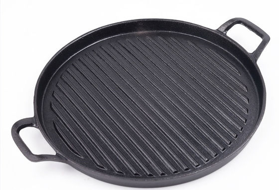 Лоток Griddle круга литого железа БАРБЕКЮ с см Ридж 24/28/30 многофункциональным: