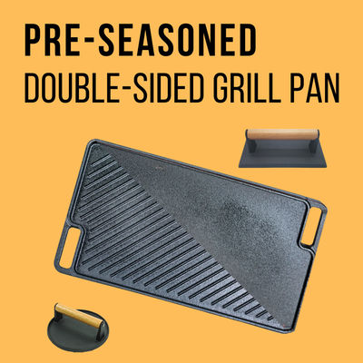 Griddle гриля литого железа 18 дюймов реверзибельный с превосходным удерживанием жары