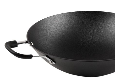 Вок разностороннего Skillet литого железа 12Inch китайский с теплостойкой ручкой