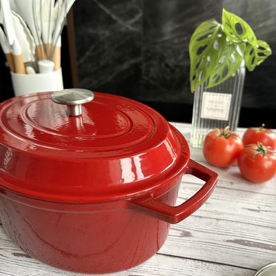 Enamel Cast Iron Stew Pot 4.5L / 6.8L Muilt Use For Kitchenware