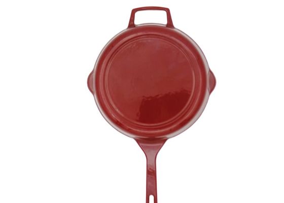 Не покрытый эмалью ручкой лоток картофеля фри Skillet литого железа глубокий с ручками
