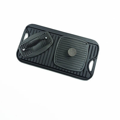 лоток Griddle барбекю Griddle гриля литого железа 51.2*26.5cm с прессой