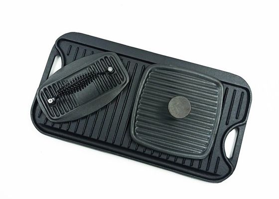 лоток Griddle барбекю Griddle гриля литого железа 51.2*26.5cm с прессой
