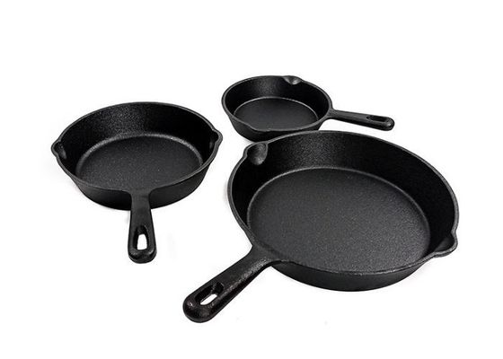 Skillet литого железа 6/8/10 дюймов Pre приправленный для опаляет, Sauté, печет всю плиту