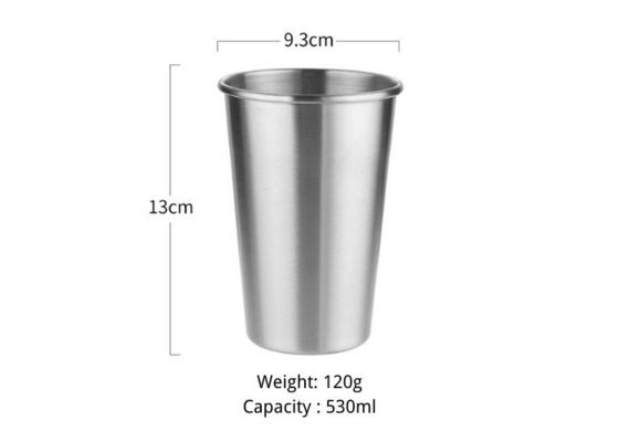 Золотая 304 аттестация чашки 8.2/9.3cm нержавеющей стали SGS/ISO9005