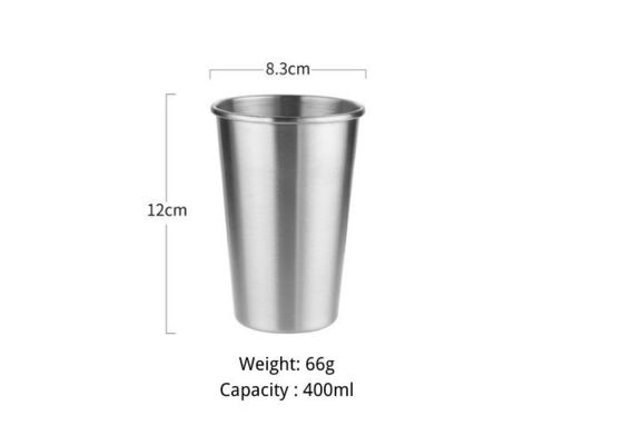 Золотая 304 аттестация чашки 8.2/9.3cm нержавеющей стали SGS/ISO9005