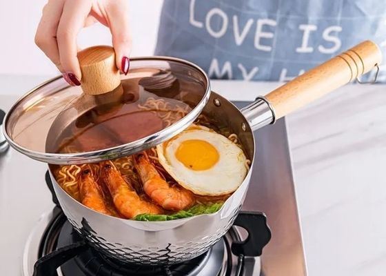 Cookware нержавеющей стали 20/22cm устанавливает кастрюльку нержавеющей стали 304 со стеклянной крышкой