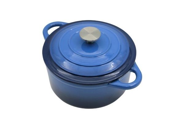 Голубое блюдо сотейника эмали с крышкой для всей плиты 3.8/5/5.3kg