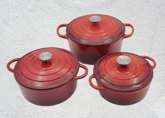 Покройте эмалью бак тушеного мяса литого железа сотейника литого железа для Kitchenware