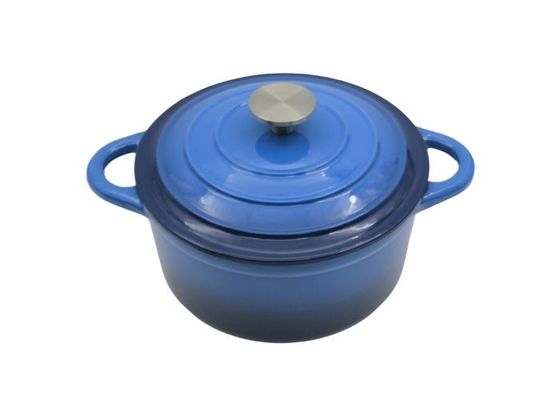 Голубое блюдо сотейника эмали с крышкой для всей плиты 3.8/5/5.3kg