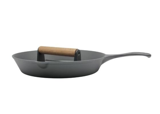 Круглый Skillet литого железа Пре-закаленный: Улучшите для домашней кухни и на открытом воздухе дюйма приготовления на гриле 10/12 дюймов