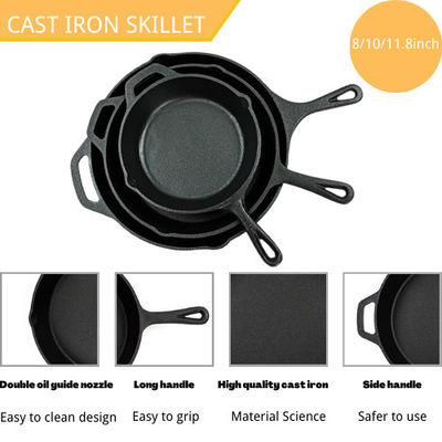 Skillet глубокого Fryer литого железа 12 дюймов большой для семейных трапез