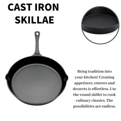 Skillet литого железа сковороды литого железа 16cm глубокий для шевелит жарить
