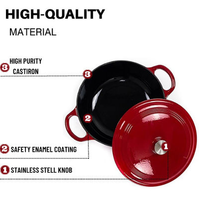 Печь ISO9001 красного литого железа ODM 21.3*10cm OEM голландская аттестовала