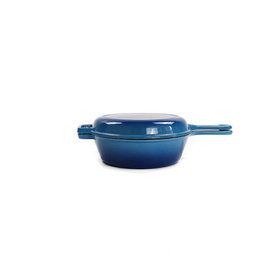 SGS BSCI покрыл эмалью крышку лотка Cookware литого железа и бак тушеного мяса 2 в 1