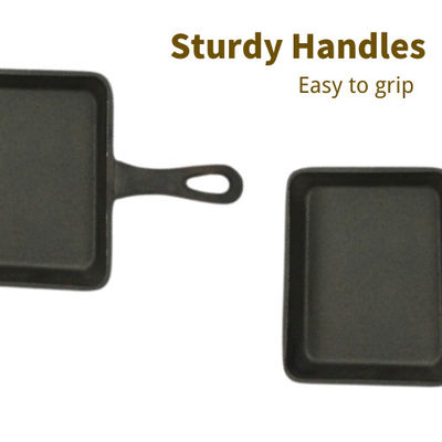 Квадратный гриль литого железа Griddle Pre закаленный лоток 17.3*10.5*2.2cm Skillet гриля