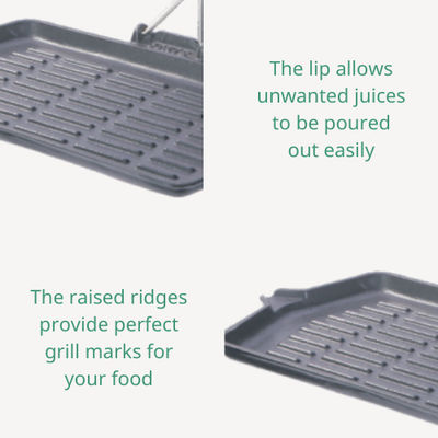 гриль литого железа 13.8inch Griddle не лоток гриля ручки для располагаться лагерем