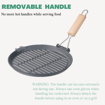 Griddle 10inch гриля литого железа 27cm со складывая ручкой ISO9001
