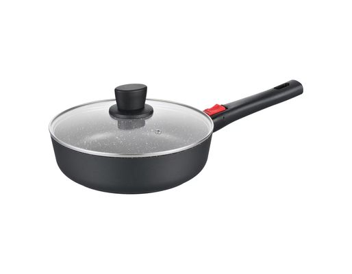 Большое глубокое блюдо Aluminumpot 28cm со стеклянной чернотой крышки