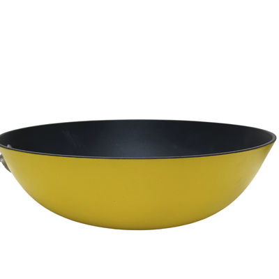 Вок наградного Skillet литого железа 13Inch китайский с закаленными стеклянными крышкой и не ручкой