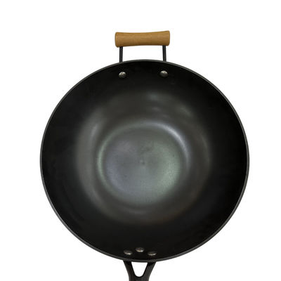 Крышка ручки лотка 30cm вка индукции Skillet литого железа китайская деревянная