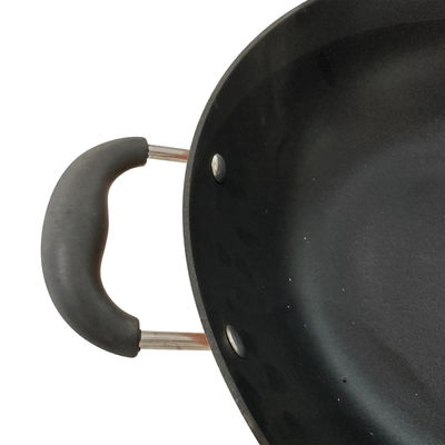 Вок наградного Skillet литого железа 13Inch китайский с закаленными стеклянными крышкой и не ручкой