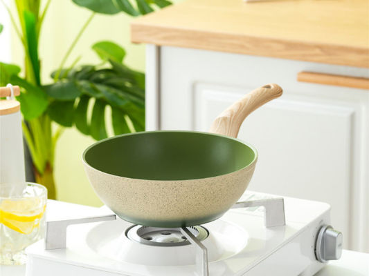 Разносторонний китайский лоток вка 12Inch с плоской нижней и теплостойкой ручкой