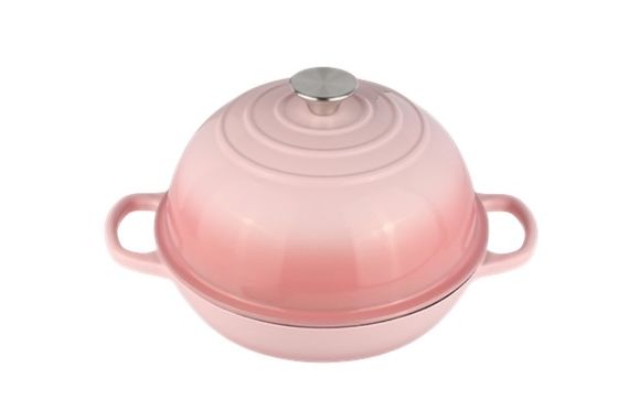 6QT Розовая эмалированная чугунная нидерландская печь ∙ Стильная и функциональная