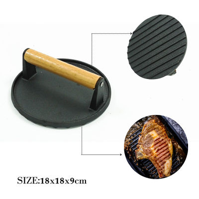 Аксессуары Cookware кухни черноты Matt пресса бургера литого железа 7 дюймов