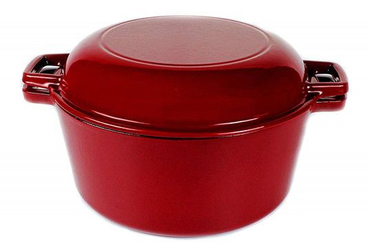 сотейник 2 литого железа 4.8L в 1 печи литого железа голландской с крышкой Skillet